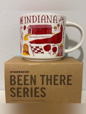 Starbucks Indiana Been There Series Red & Yellow Collector Mug 14oz